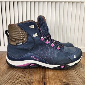 Oboz Sapphire Mid B-Dry Waterproof Hiking Boots Womens Sz 9.5 Huckleberry 70602